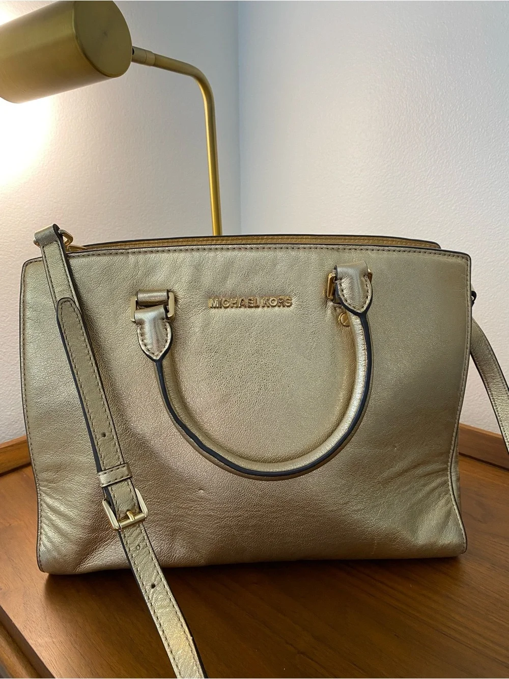 Michael Kors Metallic Gold Satchel